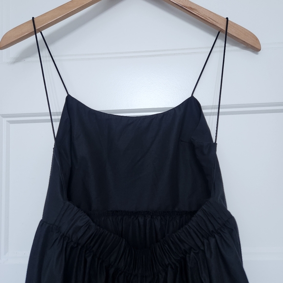 NWT Commense Solid Backless Tiered Black Maxi Dress Large - Picture 8 of 9